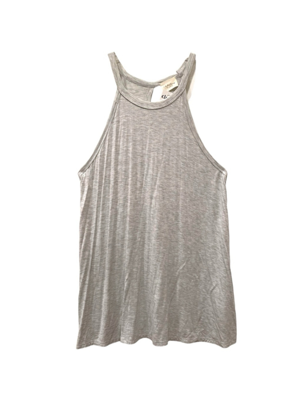 143 Story by Line Up Women Medium Tank Top High Neck Flowy Keyhole Back Gray NEW